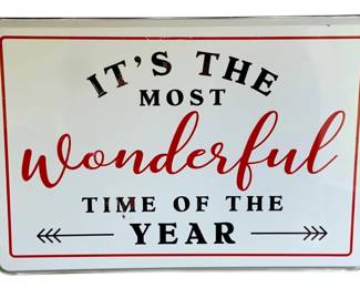 984 - Metal Holiday Sign - 18.5 x 26