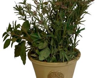 439 - Planter w/ artificial plant - 21 x 19 x 20