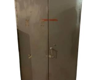 606 - Metal 2-Door Storage Cabinet - 78 x 35 x 22