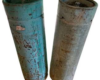 507 - 2 Metal Tanks - 46 x 15 (Description): Used as is electric/electronic/mechanical item. No guarantee all components, untested.