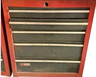 622 - Stationary Craftsman Toolbox - 30 x 18.5 x 26.5 (Description): located under workbench