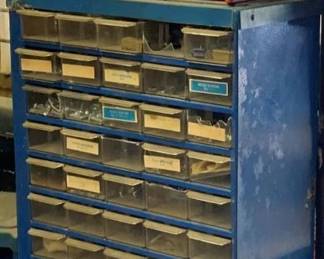 626 - 2 Storage Bins with Drawers (Description): 29.5 x 12 x 6.25 (largest pictured one)