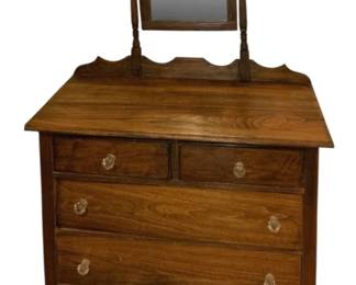 338 - Antique Dresser w/ Mirror - 66 x 36 x 17