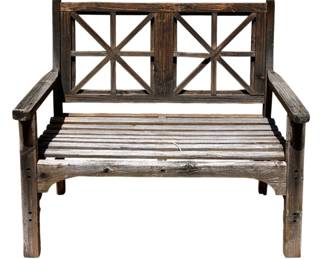 55 - Wooden Bench - 40.5 x 45 x 26