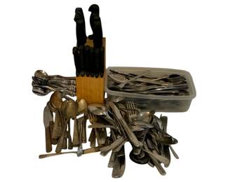 438 - Assorted Flatware & Knives