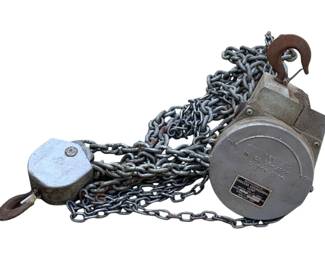 816 - Processed Engineering Pulley w/ Hook (Description): Model CF-4000 - 2 Ton Lift Used as is electric/electronic/mechanical item. No guarantee all components, untested.