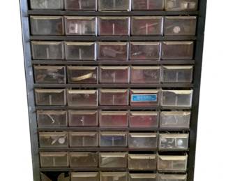 628 - Storage Bin with Drawers - 21 x 12 x 6.5 (RED)