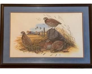 344 - Framed Print, signed - 28.5 x 38