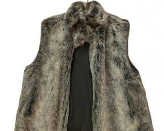 198 - Faux Fur Vest - Size L