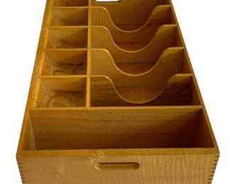 903 - Wood Multi-Compartment Organizer (Description): 4.5 x 21 x 12