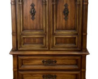 113 - Vintage Wooden Armoire & Dresser - 58 x 39 x 19