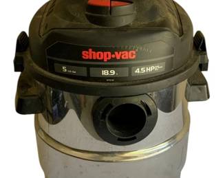 912 - 4.5hp, 5-gal Shop Vac - no hoses (Description): 19 x 12 x 11 Used as is electric/electronic/mechanical item. No guarantee all components, untested.