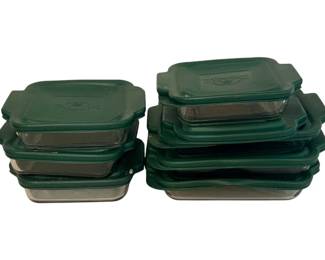 431 - Anchor Hocking Encore Glass Dishes w/ lids (Description): assorted sizes