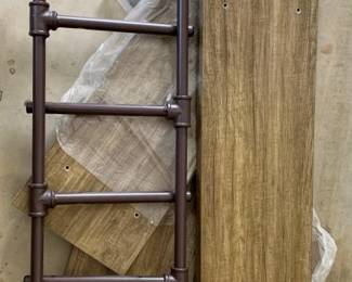 976 - Wood / Metal Shelf - 31.5 x 10