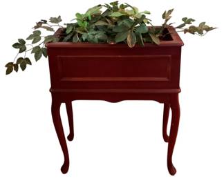 4 - Vintage Queen Ann Style Planter Box Stand (Description): 28 x 24 x 12