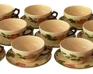 43 - 12 Franciscan Cups & Saucers - 2.25 x 4 x 6
