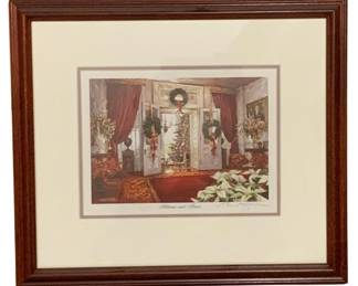 330 - Framed Print "Ribbons & Bowes" Signed (Description): 16 x 13.75