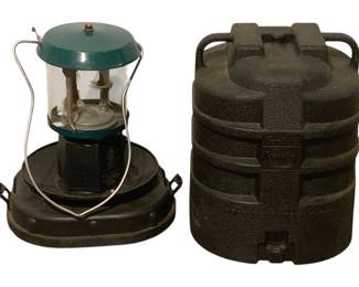 602 - Coleman Lantern w/ plastic case - 14"