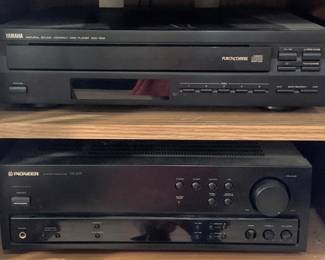 488 - Yamaha CD Player & Pioneer Receiver (Description): Used as is electric/electronic/mechanical item. No guarantee all components, untested.