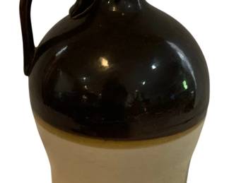 350 - Antique Two-Tone Stoneware Jug - 11.5"