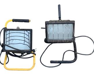 807 - 2 Shop Lights - 9 x 9 x 10 (Description): Used as is electric/electronic/mechanical item. No guarantee all components, untested.