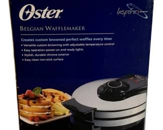 358 - Oster Belgian Wafflemaker in box (Description): Used as is electric/electronic/mechanical item. No guarantee all components, untested.