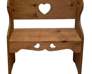 147 - Wood Bench - 33 x 29 x 12
