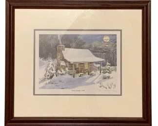 328 - Framed Print "Time Stands Still" Signed (Description): 16.25 x 13.75