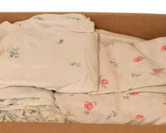 188 - Box Lot of Assorted Linens