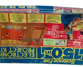 954 - Science Fair 150" Electronic Project Kit (Description): Used as is electric/electronic/mechanical item. No guarantee all components, untested.