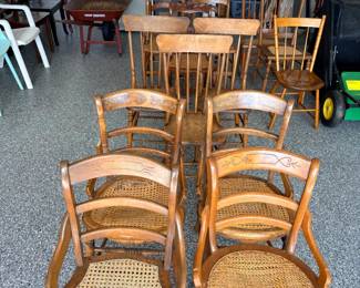 Different view of the many chairs