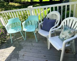 Deck chairs and outdoor pillows