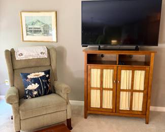 Recliner chair and footstool