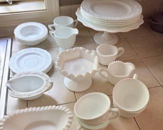 Milk glass collection
