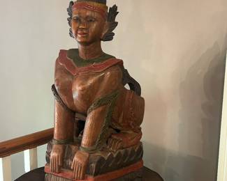 Siam Thepnorasi - burmese Nat wooden carving