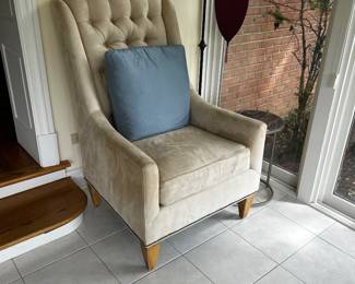 micro suede armchairs (pair) walter smith