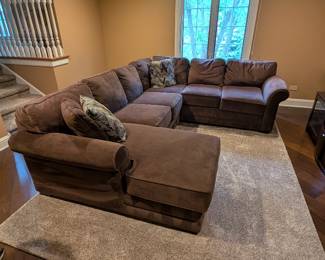 Broyhill brown sectional