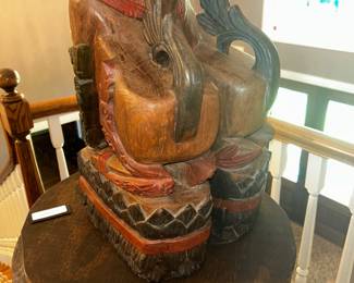 Siam Thepnorasi - burmese Nat wooden carving