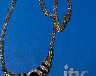 BBJ Style Sterling Silver Sapphire Necklace