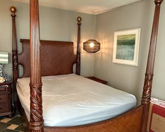 Tommy Bahama Style Queen Poster Bed