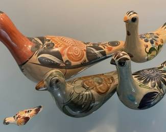 Ken Edwards Style Tonala Pottery Bird Collection
