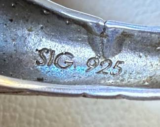 SIG Sterling Silver Blue Topaz Snake Motif Bypass Ring