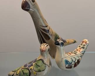 Ken Edwards Style Tonala Pottery Bird Collection