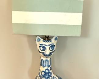 M. A. Hadley Pottery Cat Figural Table Lamp Style