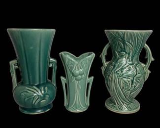 McCoy Pottery Green Vases