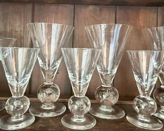 Mid-Century Modern Style Bubble Ball Stemware