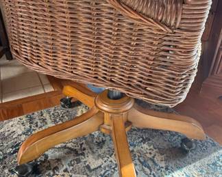 Pottery Barn Wingate Rattan Swivel Desk Chair