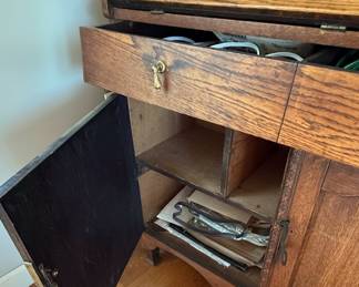 Ethan Allen Oak Secretary Desk Style