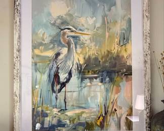 Great Blue Heron Art Print Style