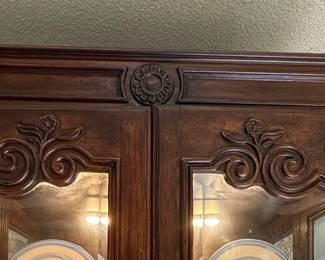 French Provincial Style Curio Cabinet